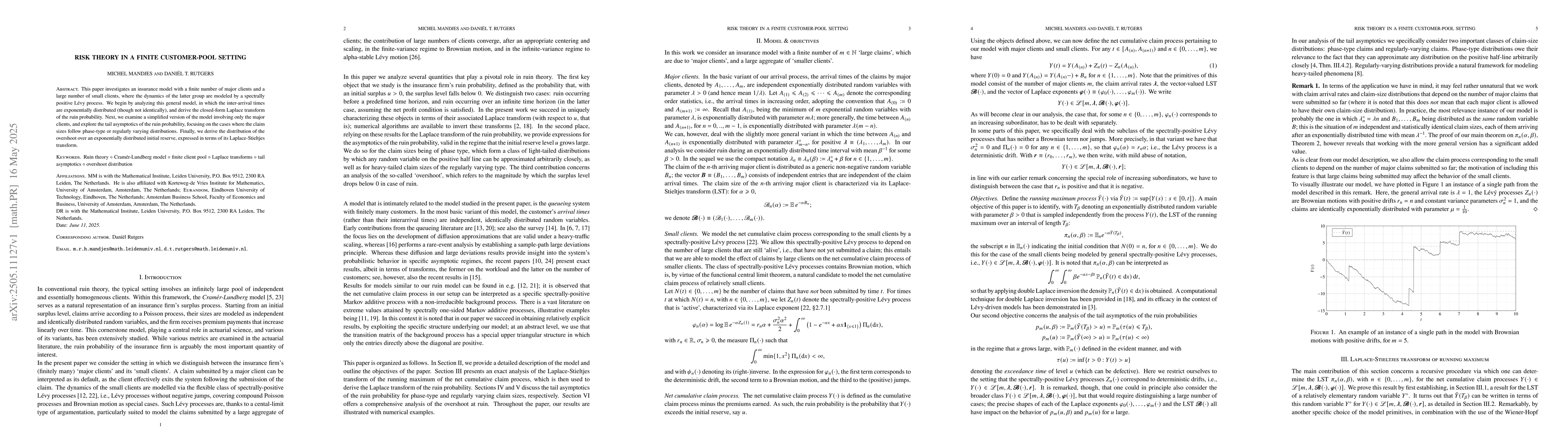 Thumbnail for Risk theory in a finite customer-pool setting