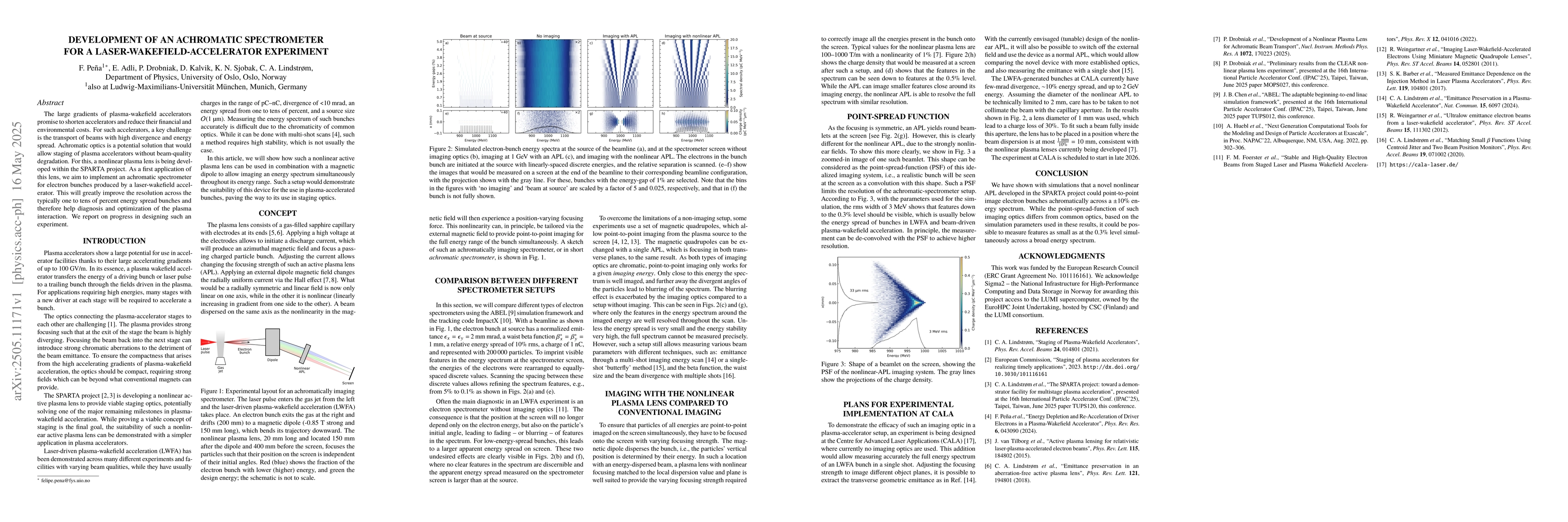 Thumbnail for Development of an achromatic spectrometer for a
  laser-wakefield-accelerator experiment
