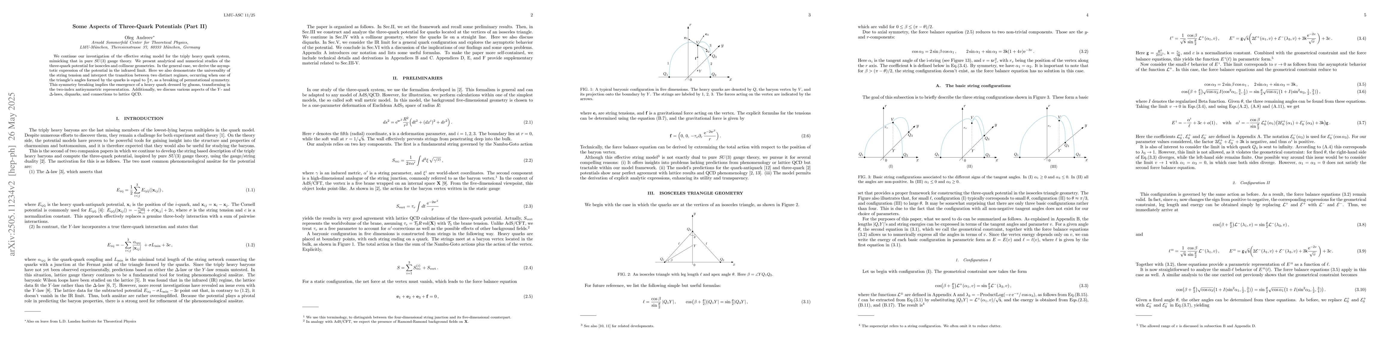 Thumbnail for Some Aspects of Three-Quark Potentials (Part II)
