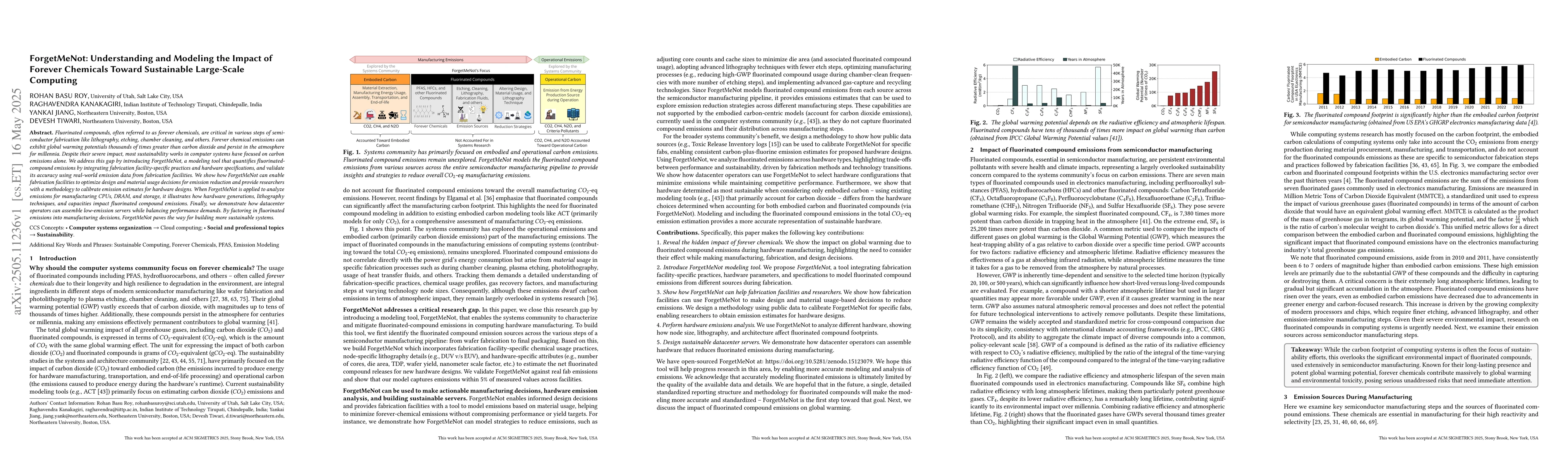 Thumbnail for ForgetMeNot: Understanding and Modeling the Impact of Forever Chemicals
  Toward Sustainable Large-Scale Computing