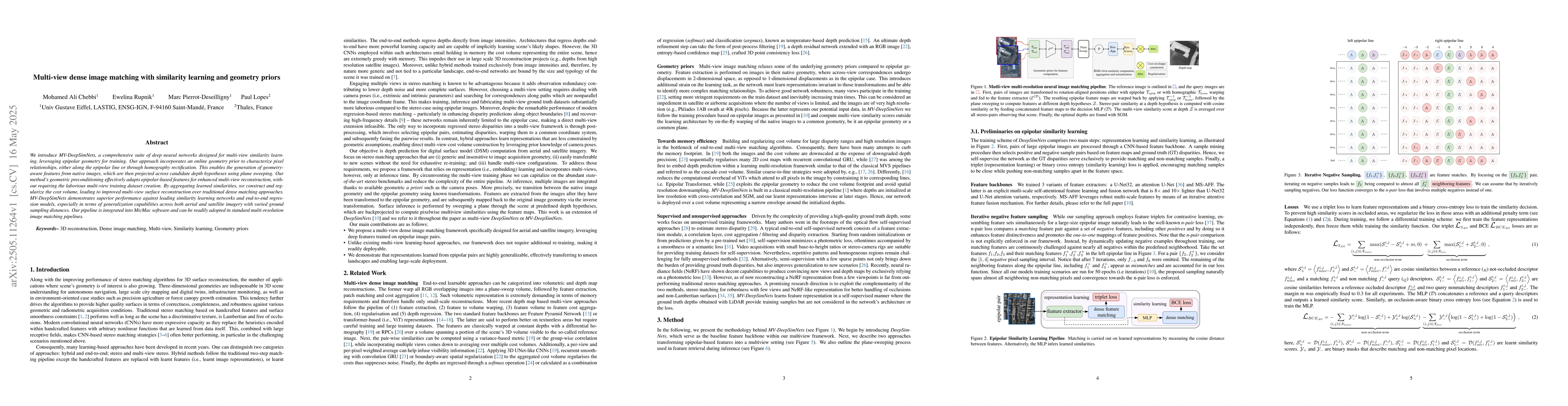 Thumbnail for Multi-view dense image matching with similarity learning and geometry
  priors