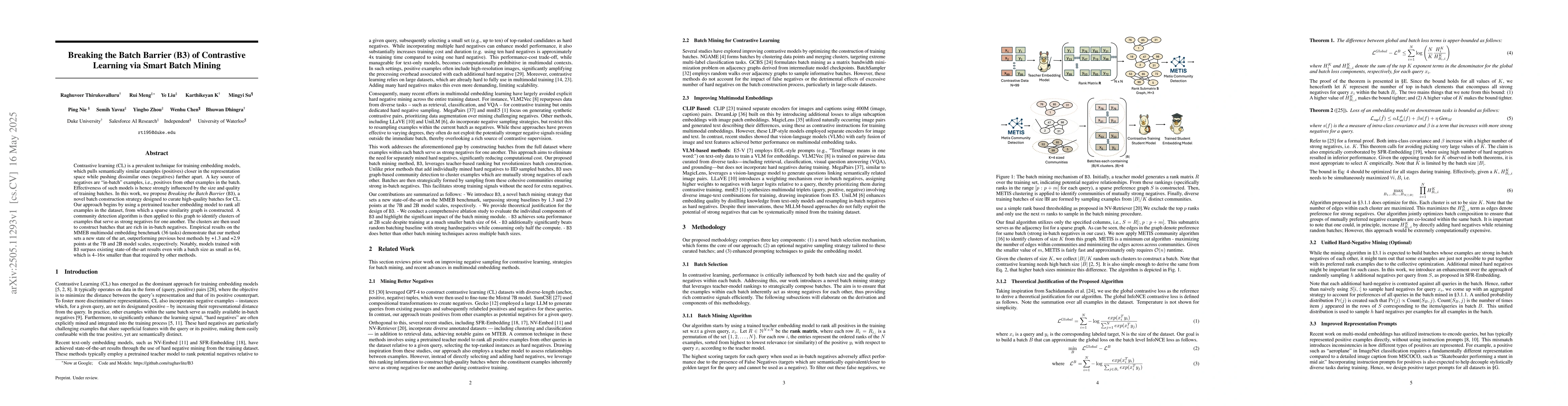 Thumbnail for Breaking the Batch Barrier (B3) of Contrastive Learning via Smart Batch
  Mining