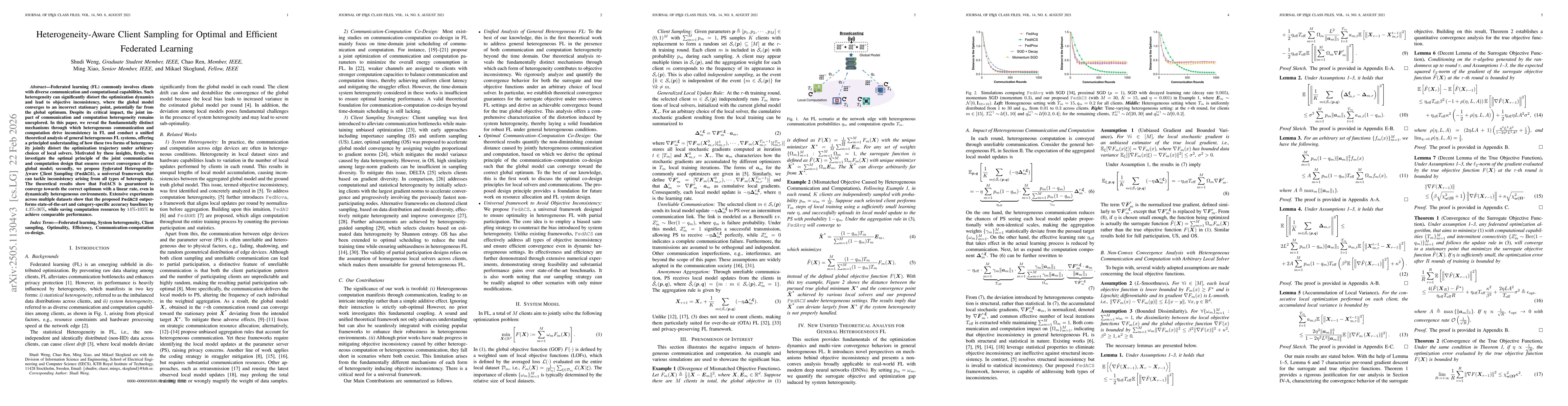 Thumbnail for Heterogeneity-Aware Client Sampling for Optimal and Efficient Federated Learning