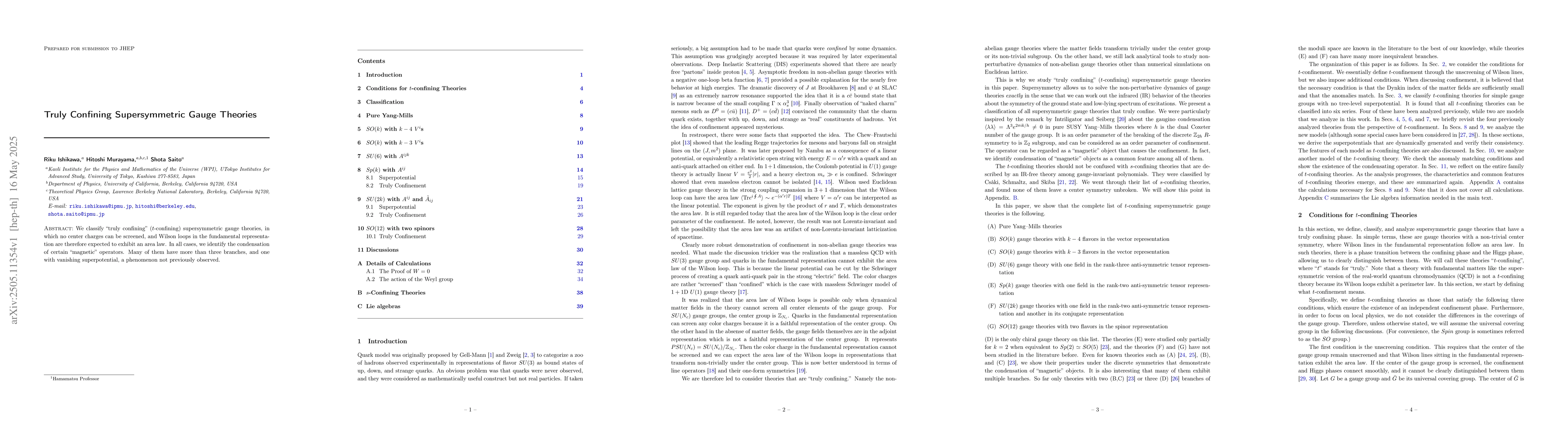 Thumbnail for Truly Confining Supersymmetric Gauge Theories
