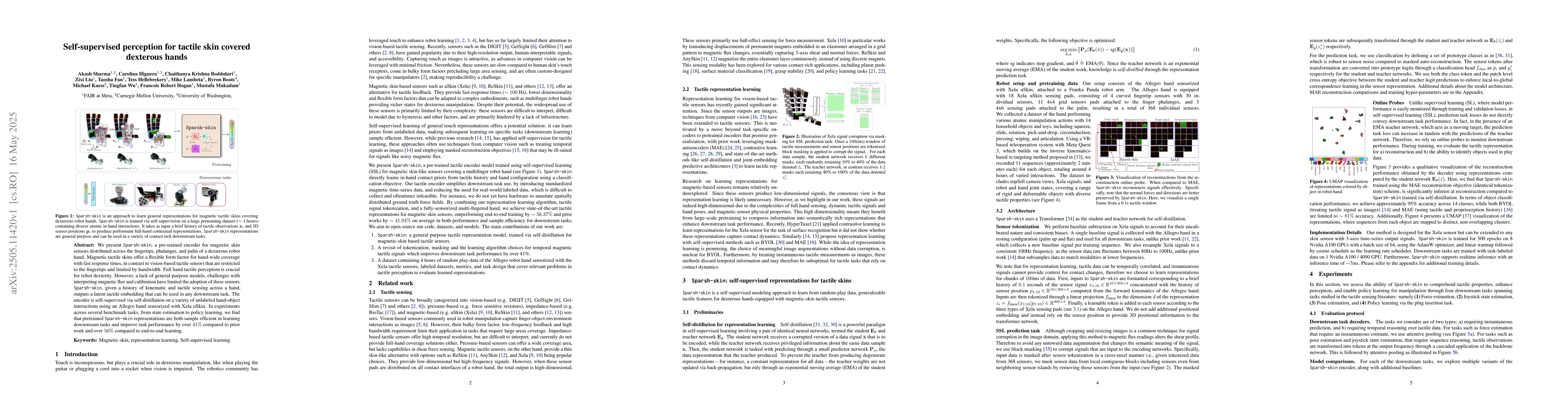 Thumbnail for Self-supervised perception for tactile skin covered dexterous hands
