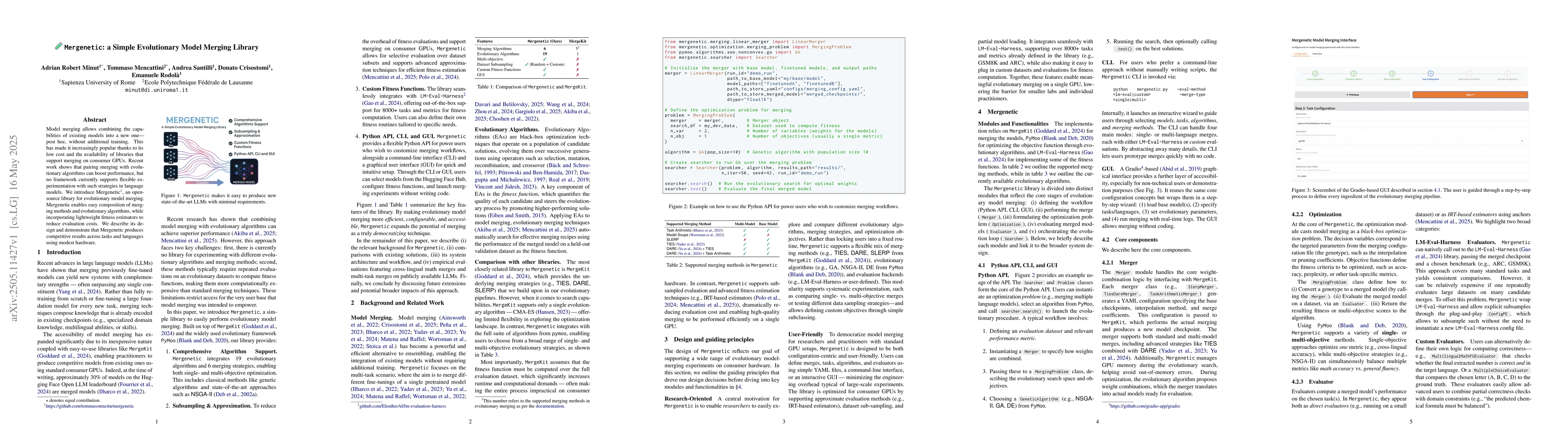 Thumbnail for Mergenetic: a Simple Evolutionary Model Merging Library