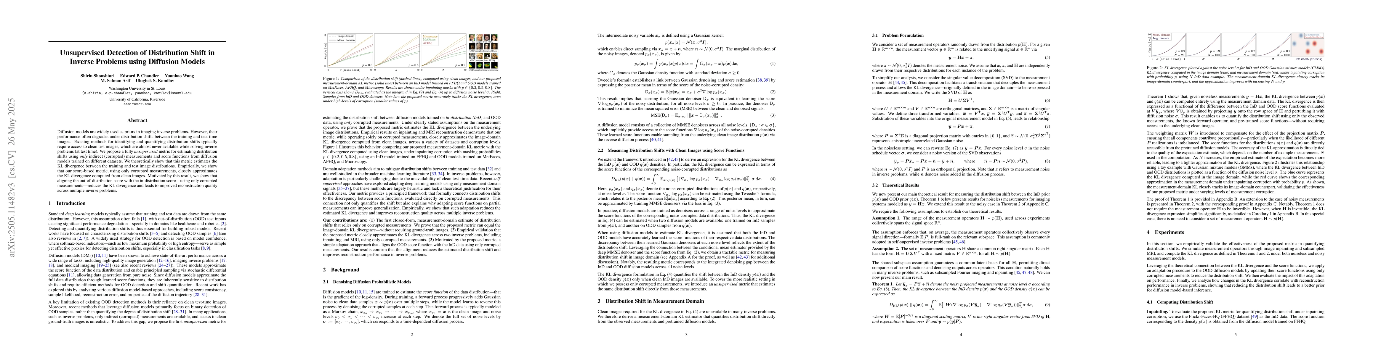 Thumbnail for Unsupervised Detection of Distribution Shift in Inverse Problems using
  Diffusion Models