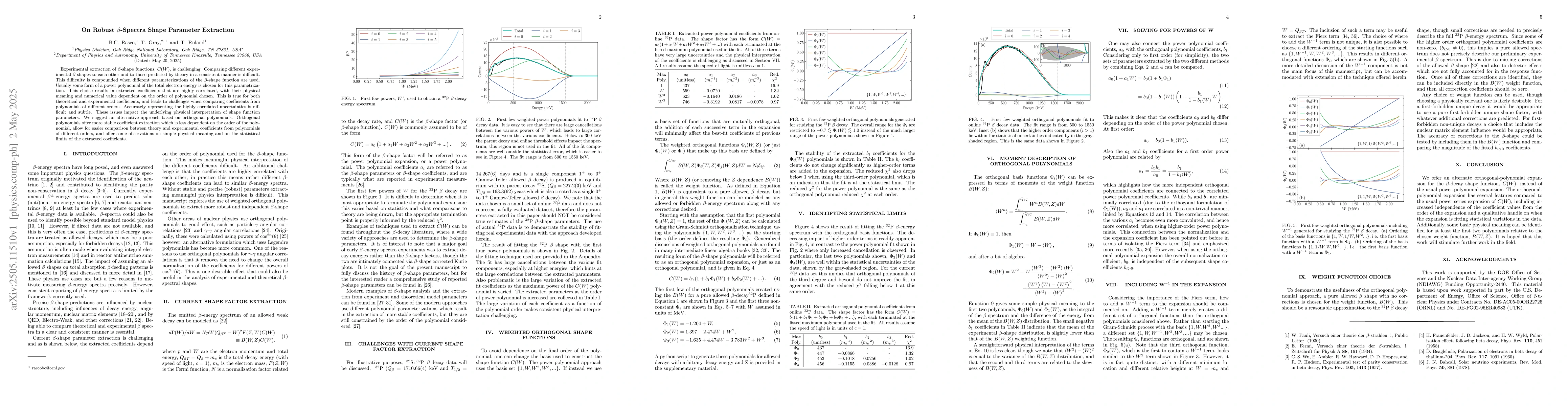 Thumbnail for On Robust $β$-Spectra Shape Parameter Extraction