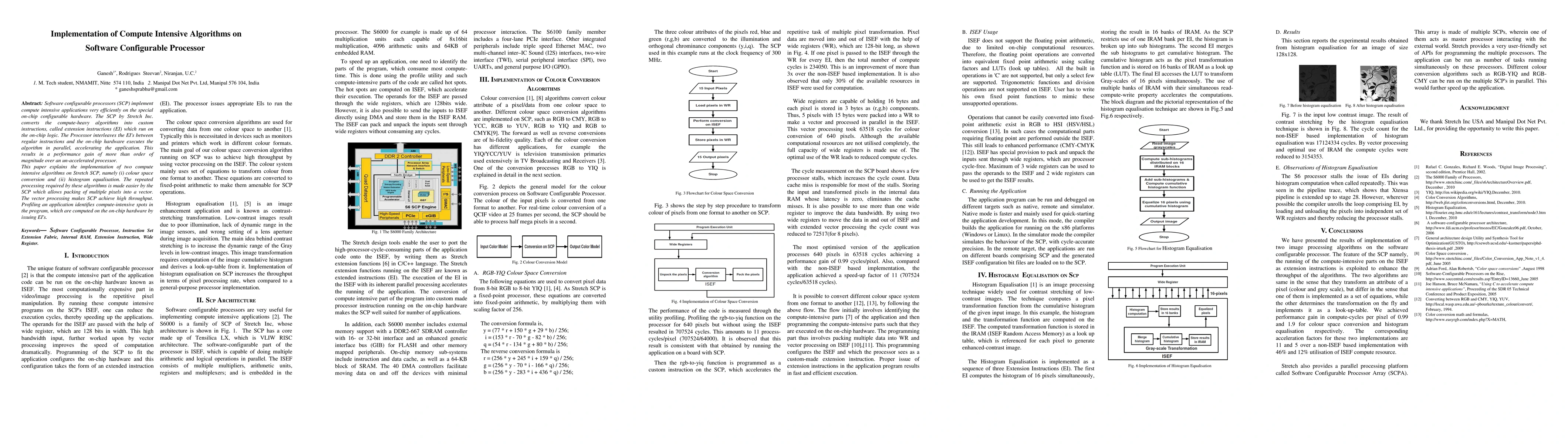 Thumbnail for Implementation of Compute Intensive Algorithms on Software Configurable
  Processor