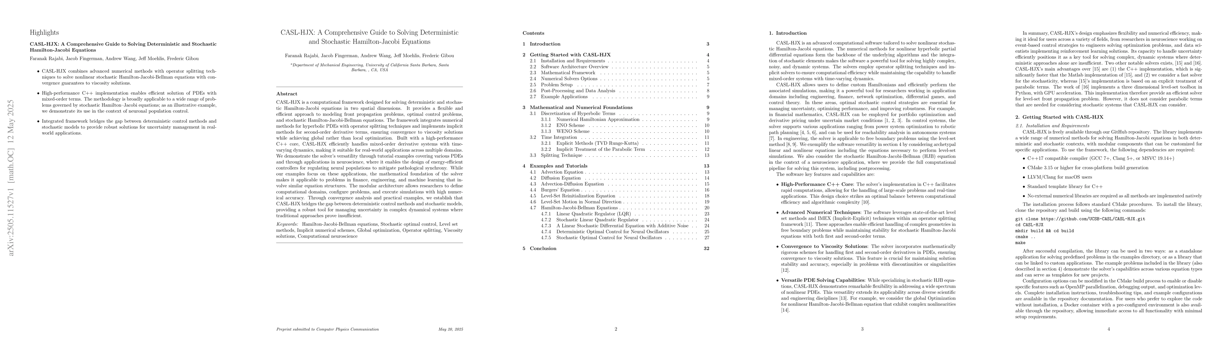 Thumbnail for CASL-HJX: A Comprehensive Guide to Solving Deterministic and Stochastic
  Hamilton-Jacobi Equations