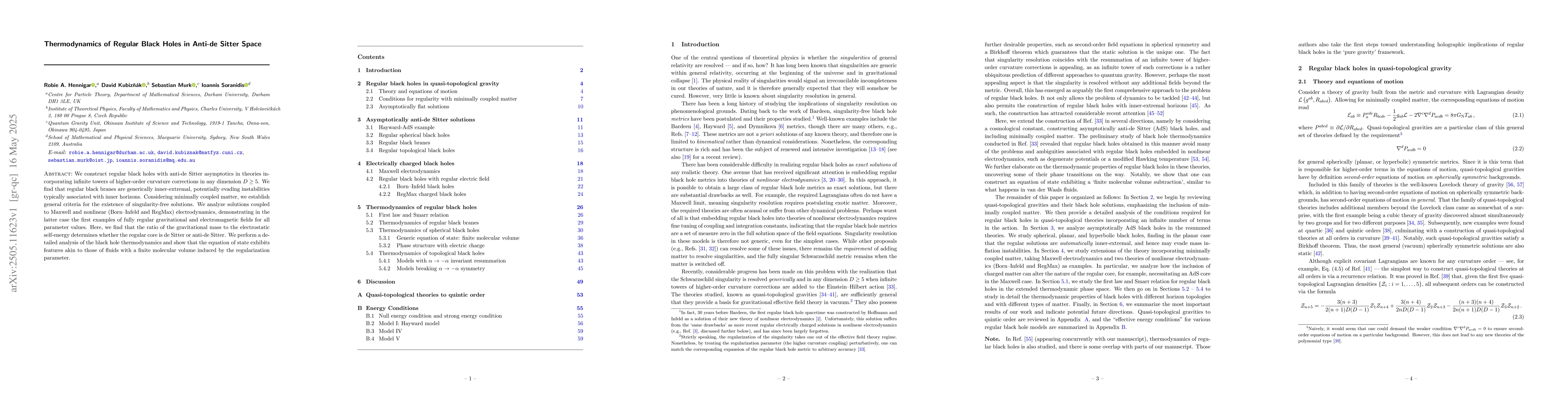 Thumbnail for Thermodynamics of Regular Black Holes in Anti-de Sitter Space