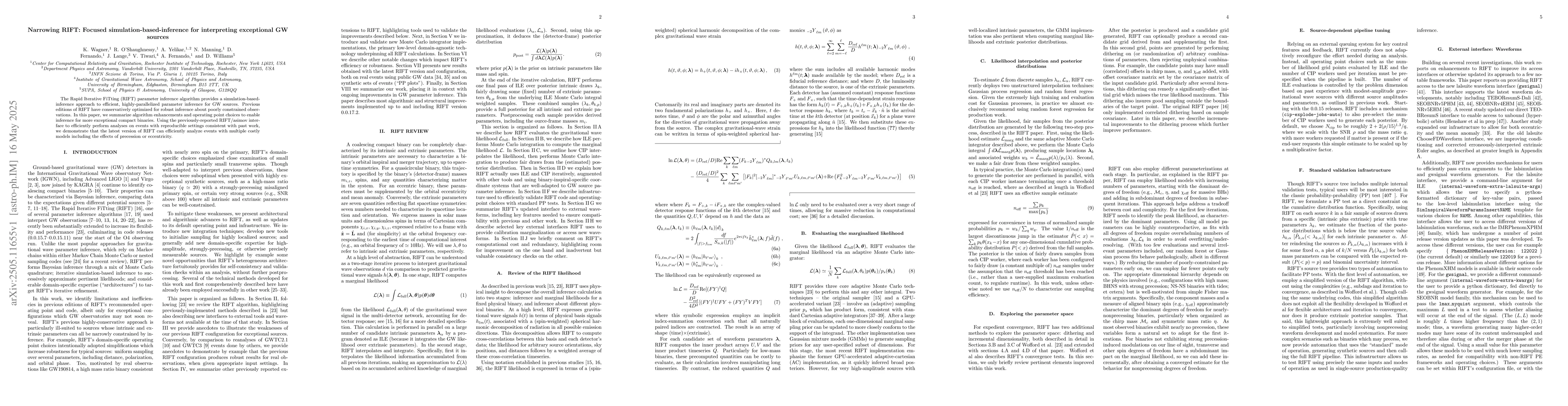 Thumbnail for Narrowing RIFT: Focused simulation-based-inference for interpreting
  exceptional GW sources
