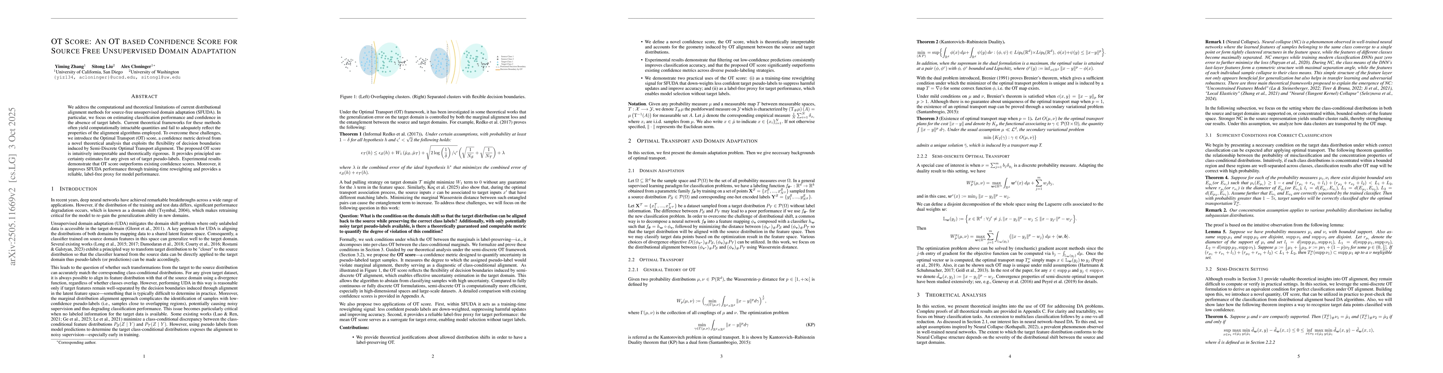 Thumbnail for OT Score: An OT based Confidence Score for Source Free Unsupervised
  Domain Adaptation