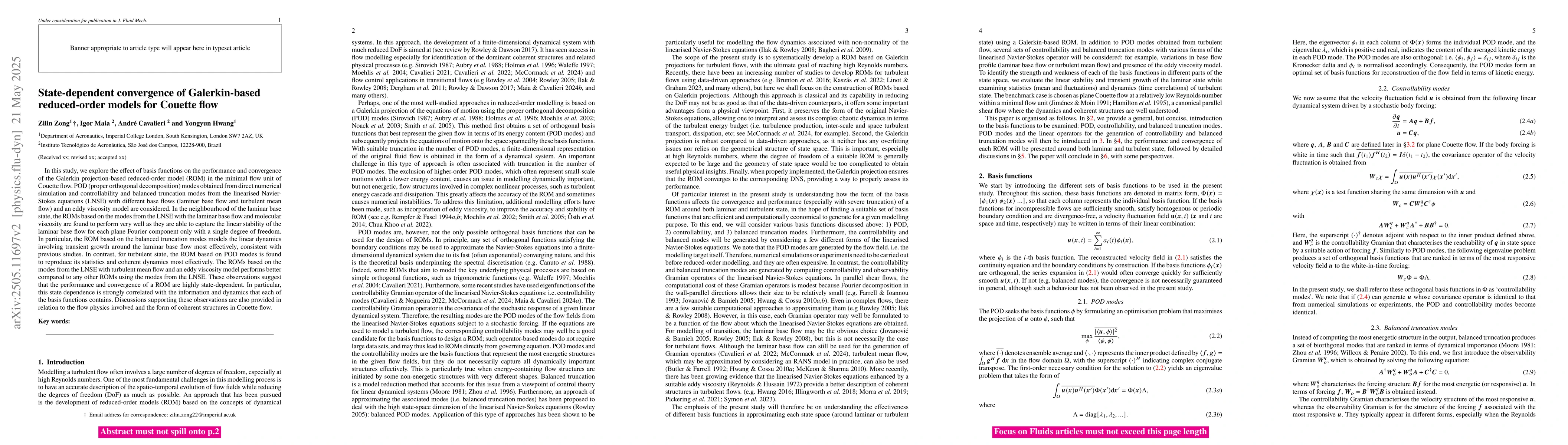 Thumbnail for State-dependent convergence of Galerkin-based reduced-order models for
  Couette flow