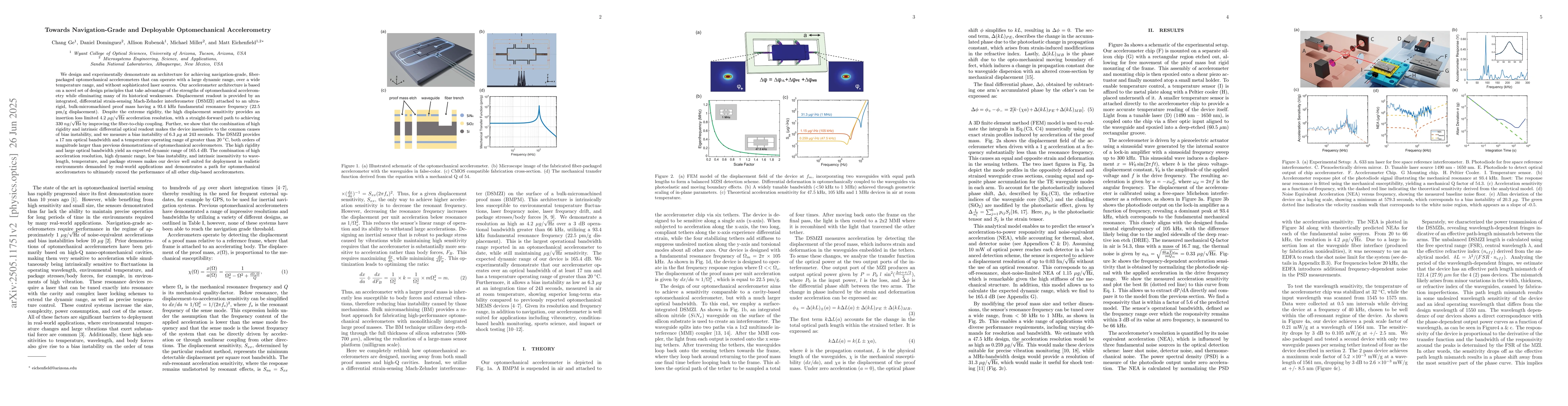 Thumbnail for Towards Navigation-Grade and Deployable Optomechanical Accelerometery