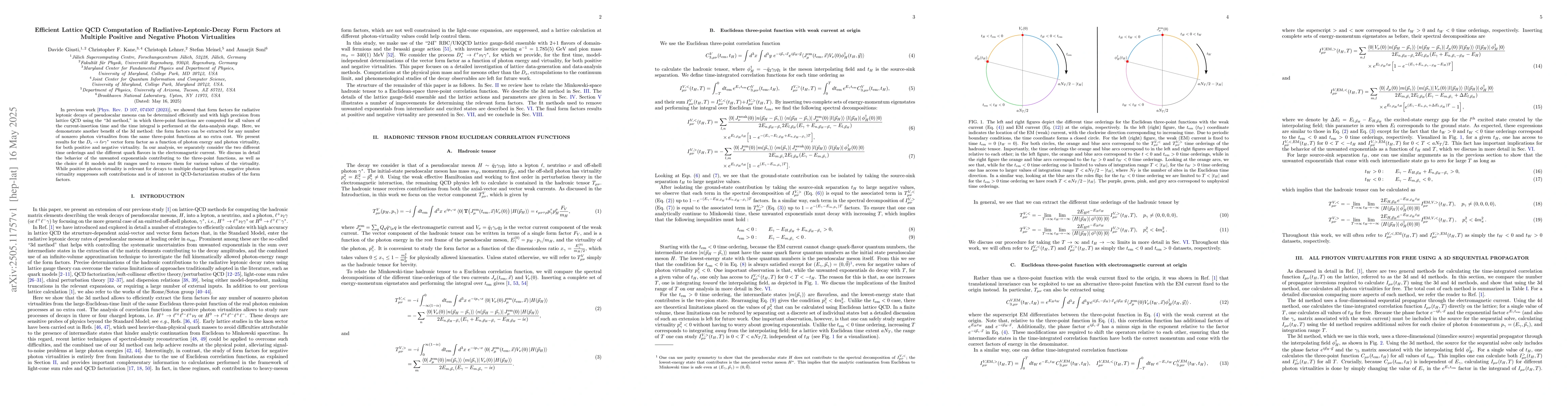Thumbnail for Efficient Lattice QCD Computation of Radiative-Leptonic-Decay Form
  Factors at Multiple Positive and Negative Photon Virtualities