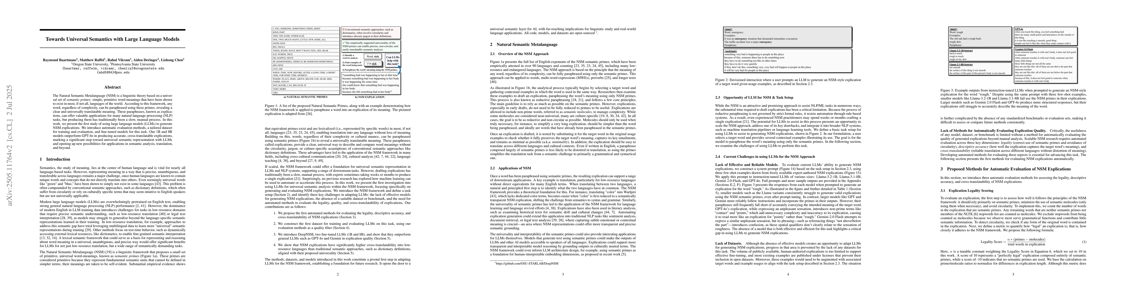 Thumbnail for Towards Universal Semantics With Large Language Models