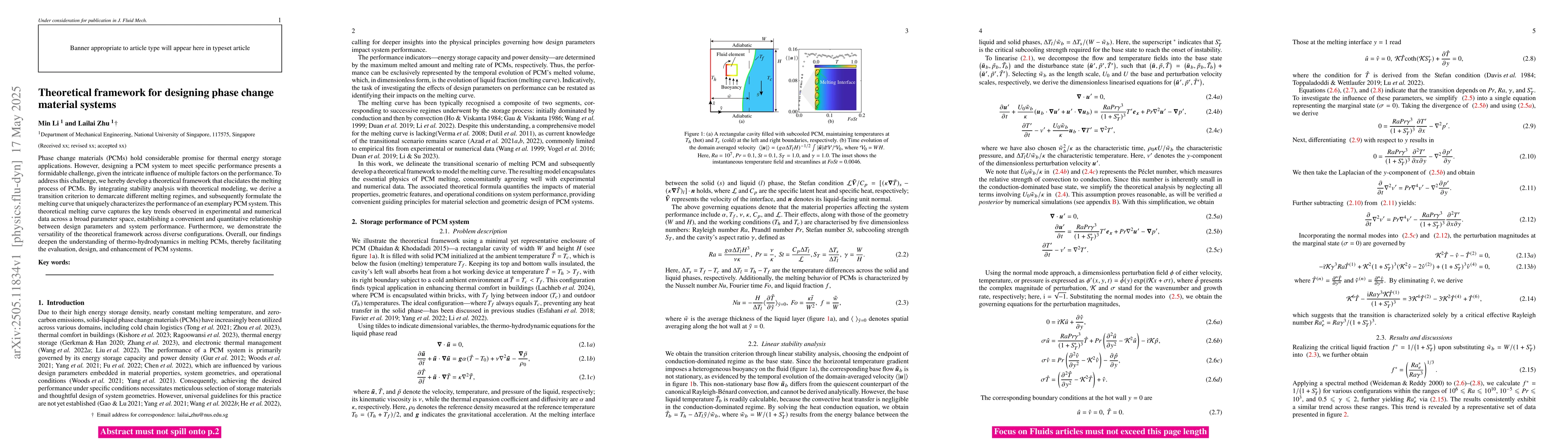 Thumbnail for Theoretical framework for designing phase change material systems