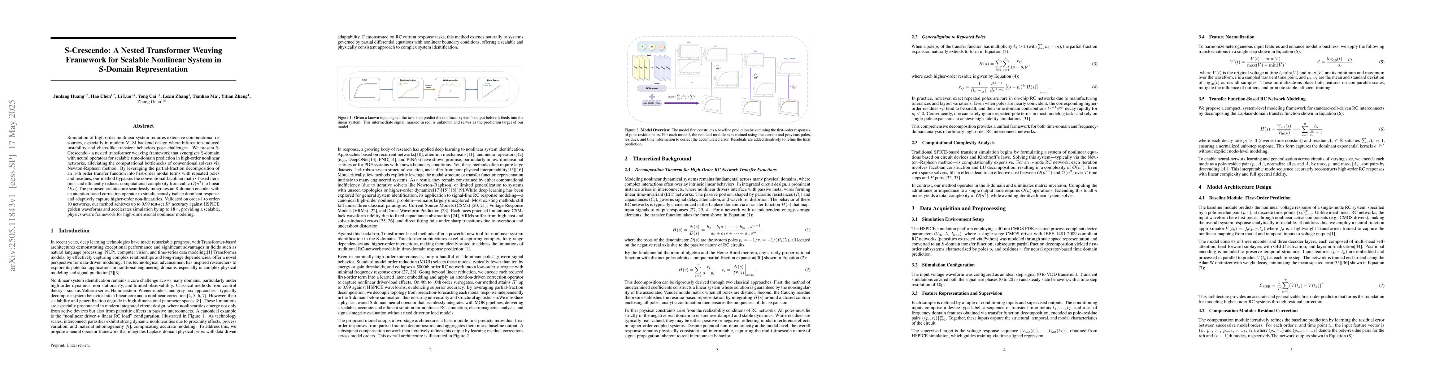 Thumbnail for S-Crescendo: A Nested Transformer Weaving Framework for Scalable
  Nonlinear System in S-Domain Representation