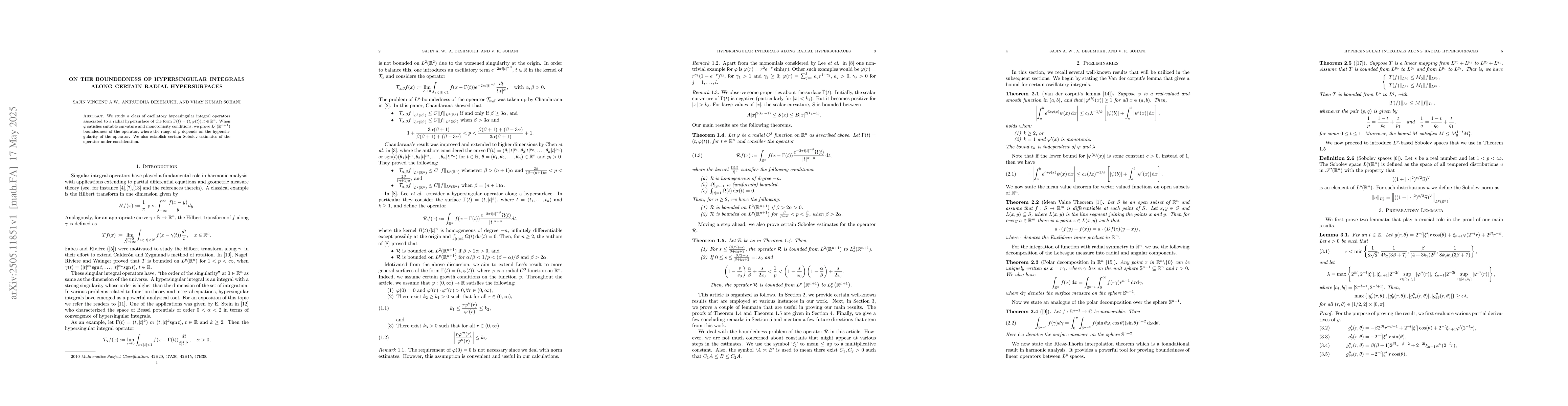 Thumbnail for On the Boundedness of Hypersingular Integrals Along Certain Radial
  Hypersurfaces
