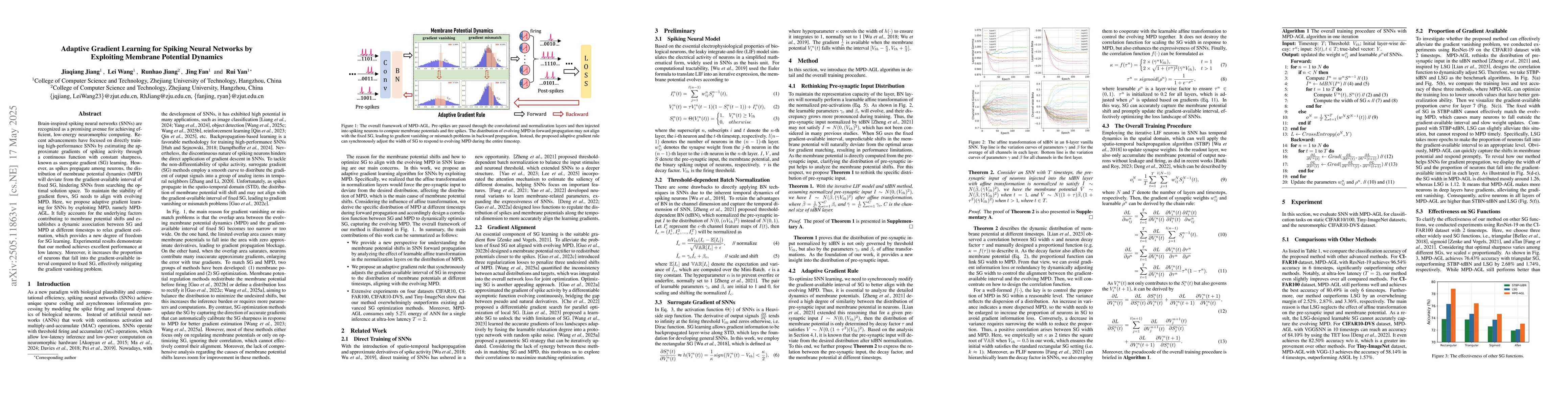 Thumbnail for Adaptive Gradient Learning for Spiking Neural Networks by Exploiting
  Membrane Potential Dynamics
