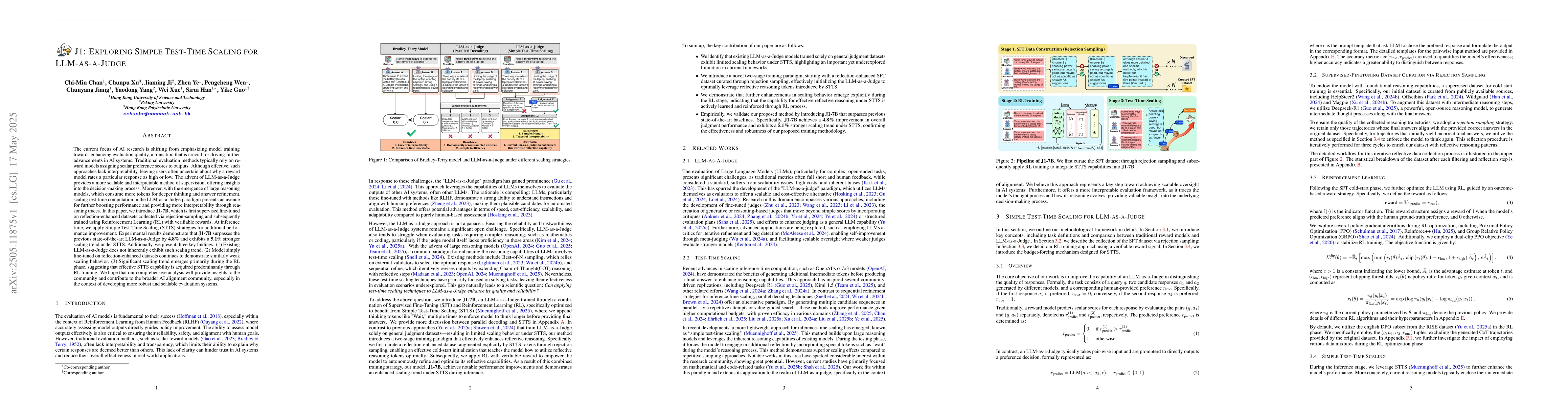 Thumbnail for J1: Exploring Simple Test-Time Scaling for LLM-as-a-Judge