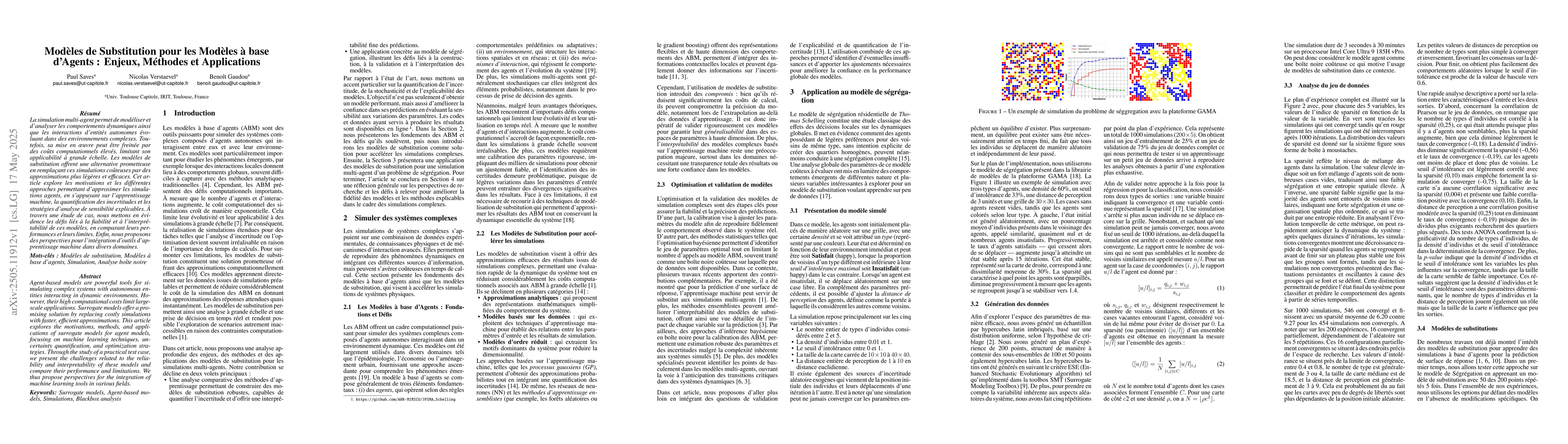 Thumbnail for Modèles de Substitution pour les Modèles à base d'Agents : Enjeux,
  Méthodes et Applications