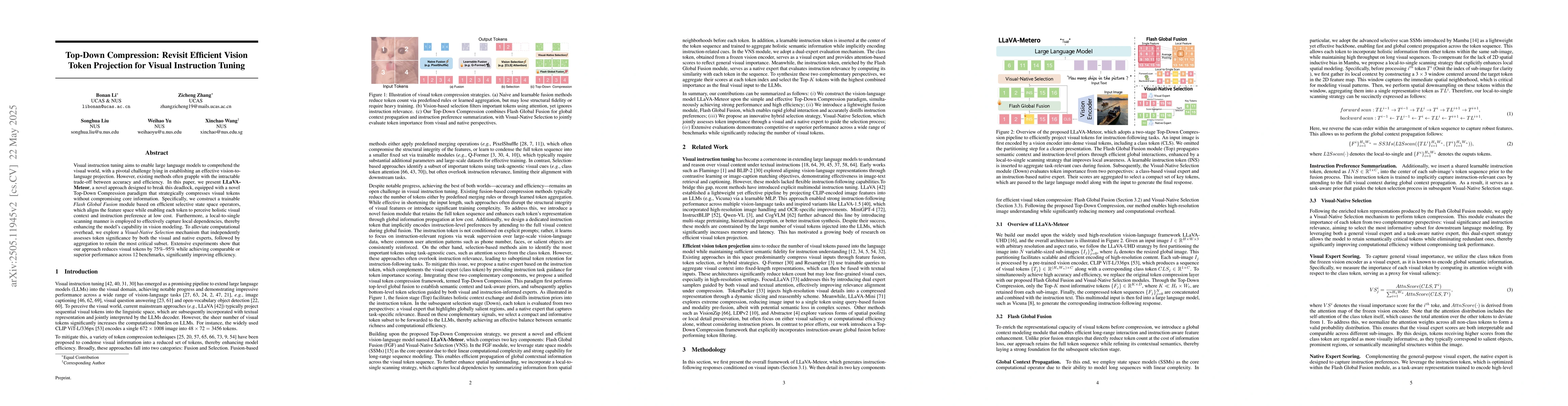 Thumbnail for Top-Down Compression: Revisit Efficient Vision Token Projection for
  Visual Instruction Tuning