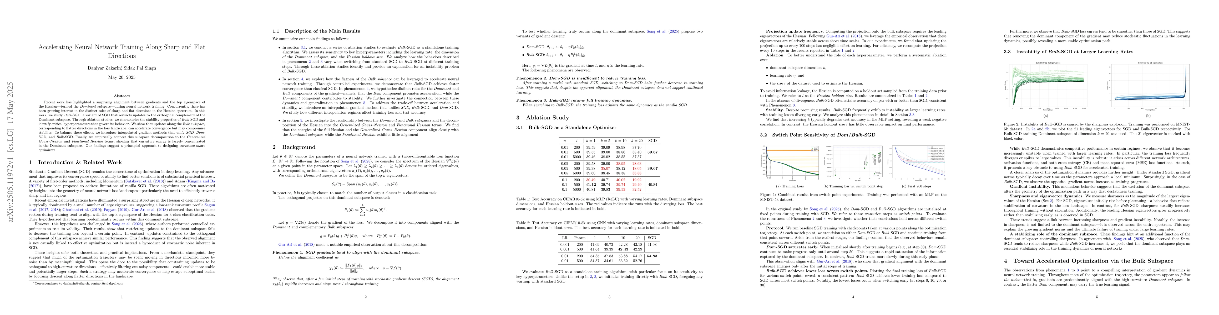 Thumbnail for Accelerating Neural Network Training Along Sharp and Flat Directions