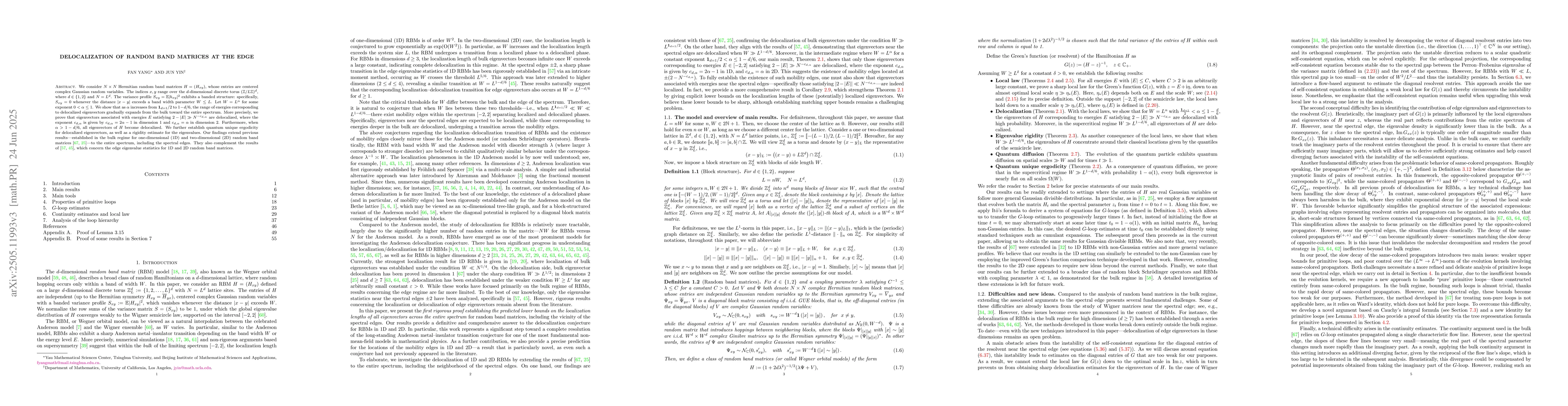 Thumbnail for Delocalization of random band matrices at the edge