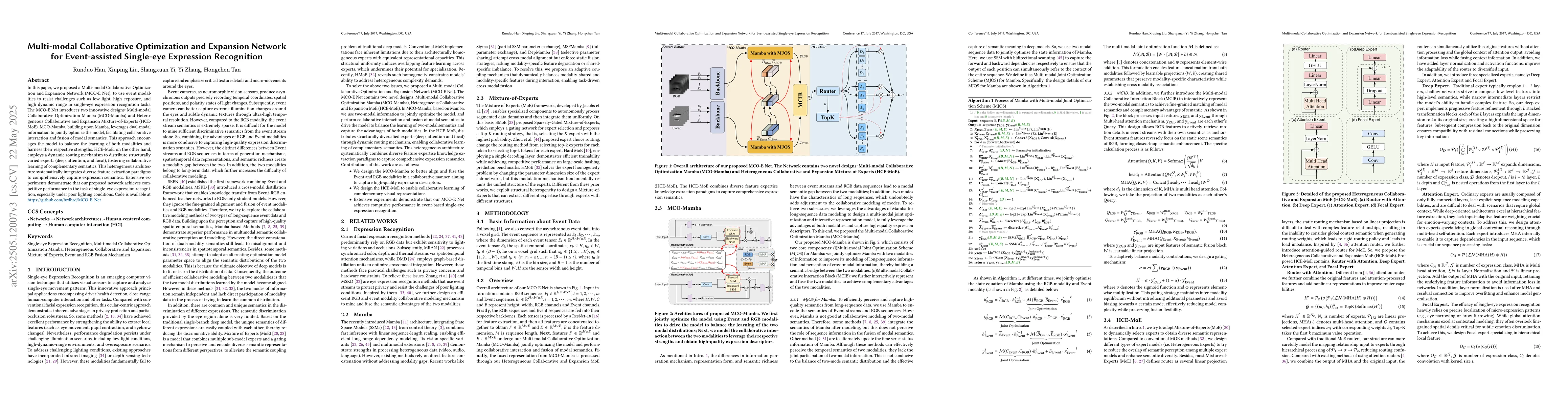 Thumbnail for Multi-modal Collaborative Optimization and Expansion Network for
  Event-assisted Single-eye Expression Recognition