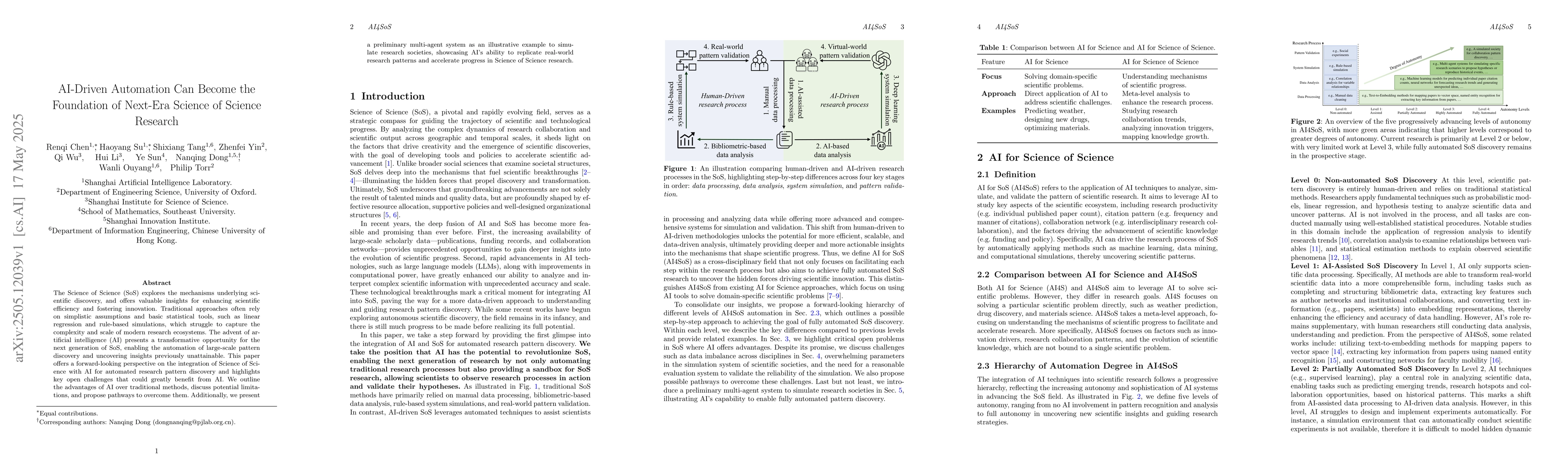 Thumbnail for AI-Driven Automation Can Become the Foundation of Next-Era Science of
  Science Research