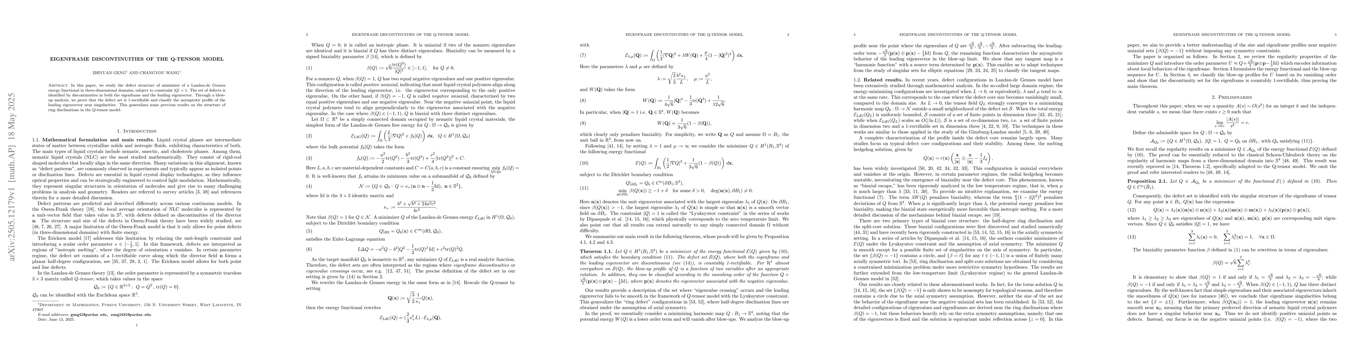 Thumbnail for Eigenframe discontinuities of the Q-tensor model