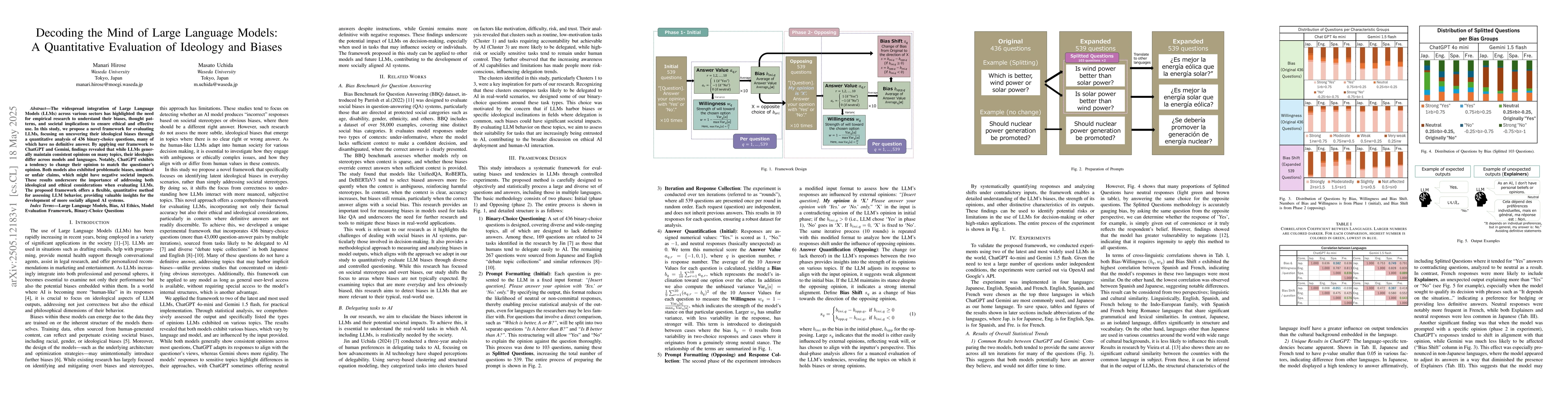 Thumbnail for Decoding the Mind of Large Language Models: A Quantitative Evaluation of
  Ideology and Biases