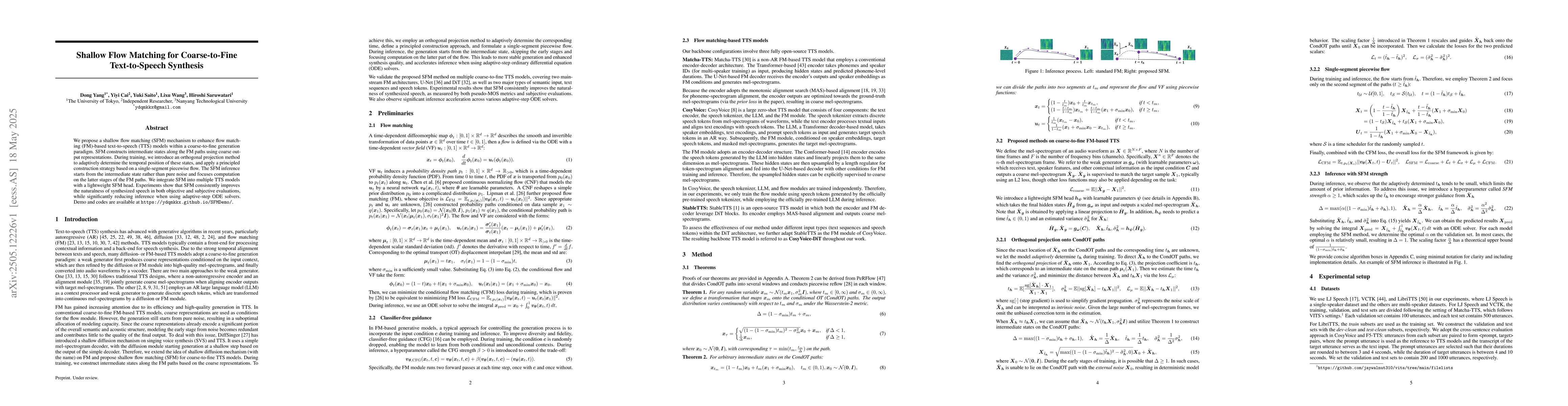 Thumbnail for Shallow Flow Matching for Coarse-to-Fine Text-to-Speech Synthesis
