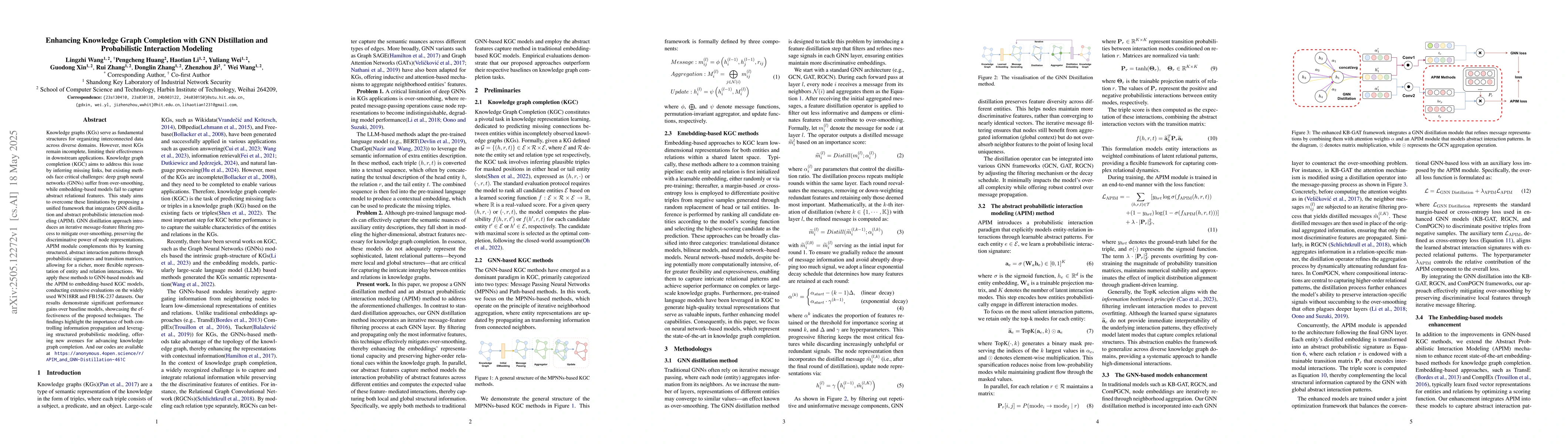 Thumbnail for Enhancing Knowledge Graph Completion with GNN Distillation and
  Probabilistic Interaction Modeling