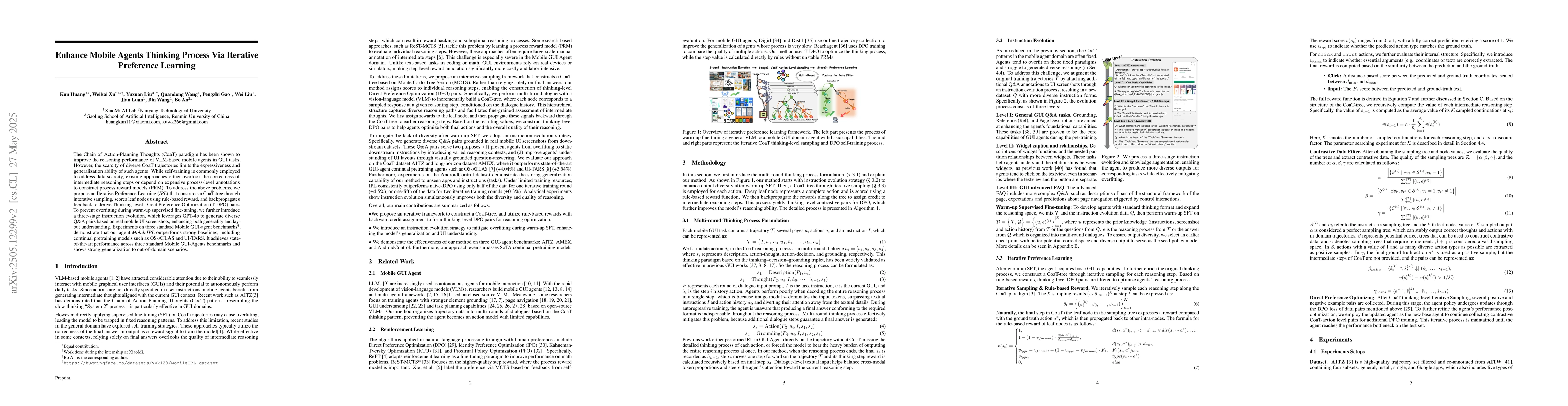Thumbnail for Enhance Mobile Agents Thinking Process Via Iterative Preference Learning