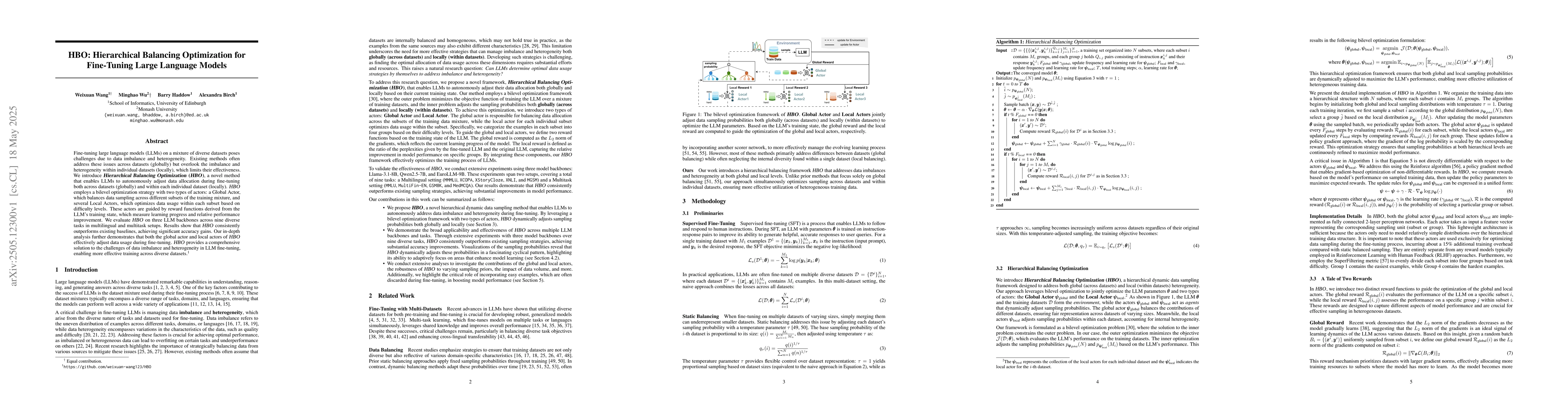 Thumbnail for HBO: Hierarchical Balancing Optimization for Fine-Tuning Large Language
  Models