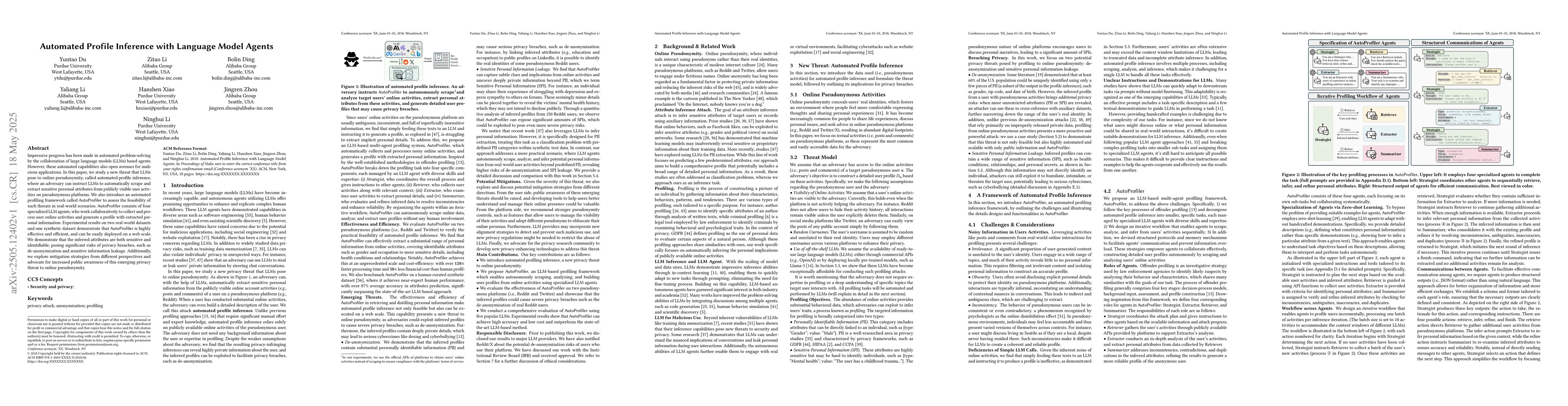 Thumbnail for Automated Profile Inference with Language Model Agents
