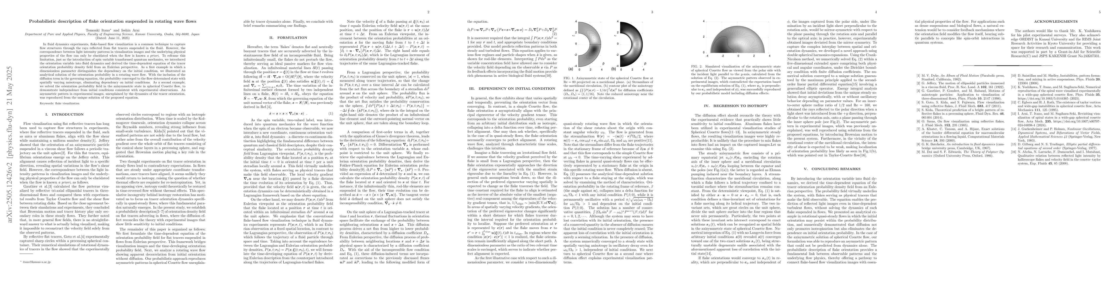 Thumbnail for Probabilistic description of flake orientation suspended in rotating
  wave flows