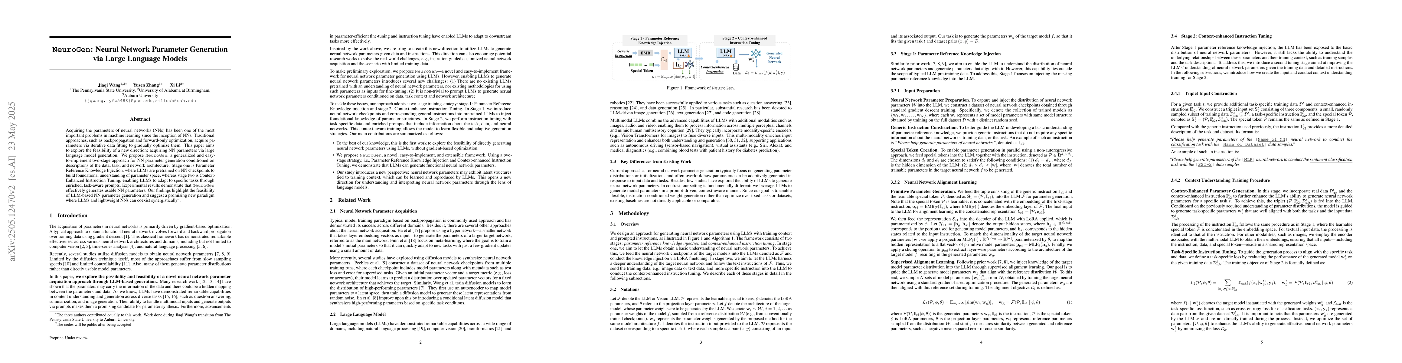 Thumbnail for NeuroGen: Neural Network Parameter Generation via Large Language Models