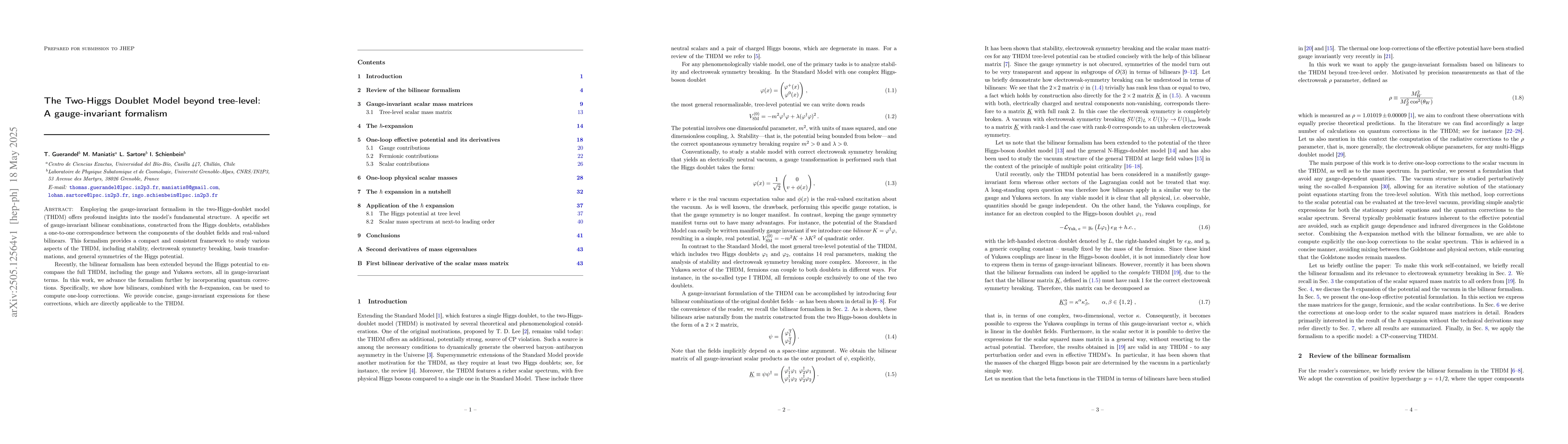 Thumbnail for The Two-Higgs Doublet Model beyond tree-level: A gauge-invariant
  formalism