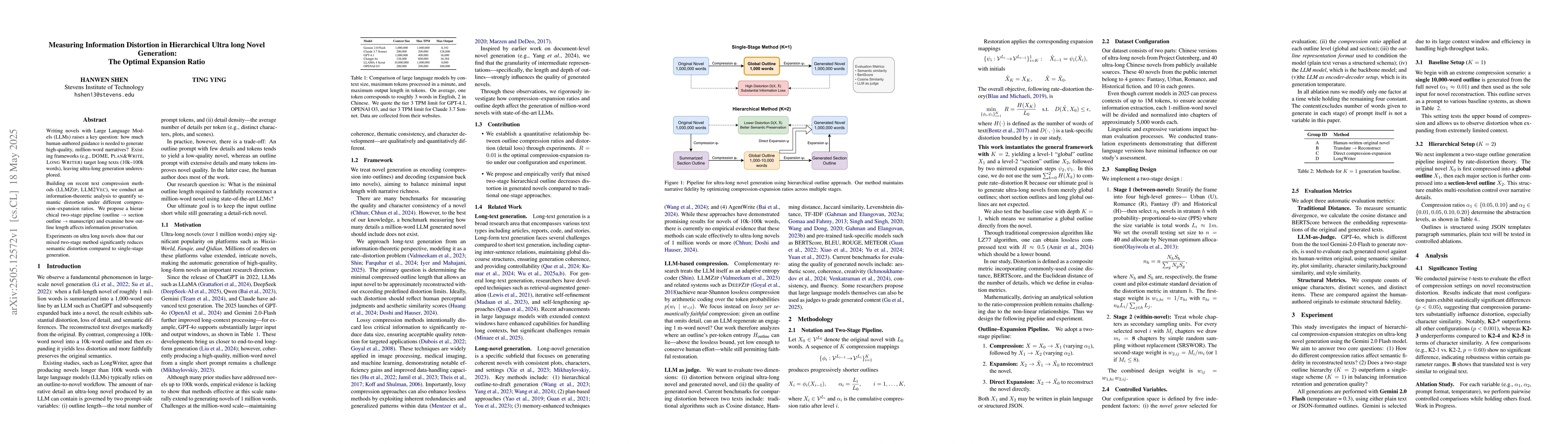 Thumbnail for Measuring Information Distortion in Hierarchical Ultra long Novel
  Generation:The Optimal Expansion Ratio