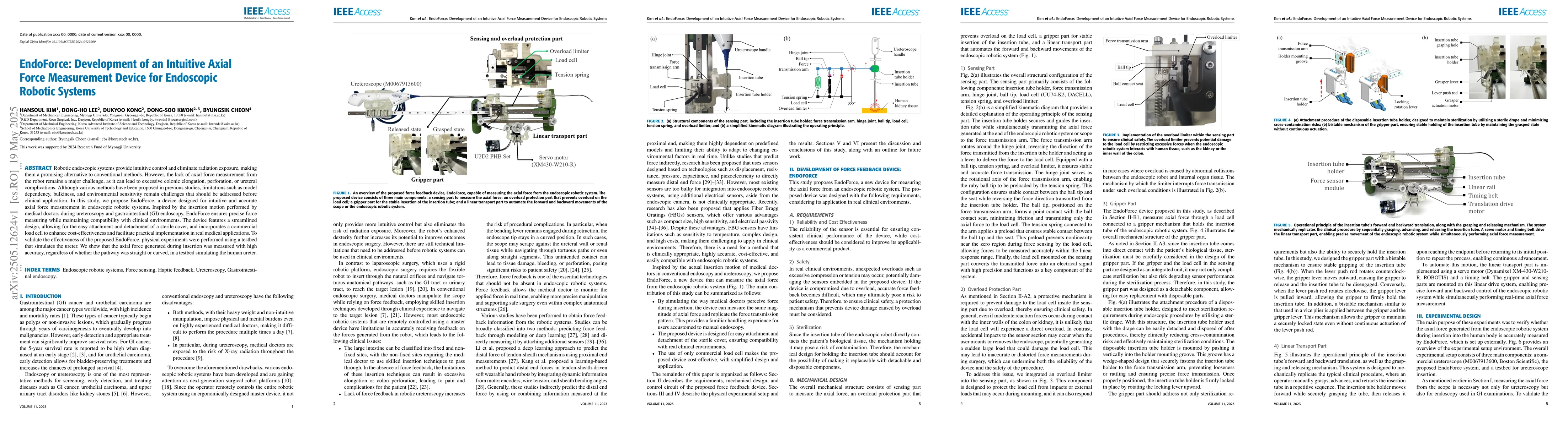 Thumbnail for EndoForce: Development of an Intuitive Axial Force Measurement Device
  for Endoscopic Robotic Systems