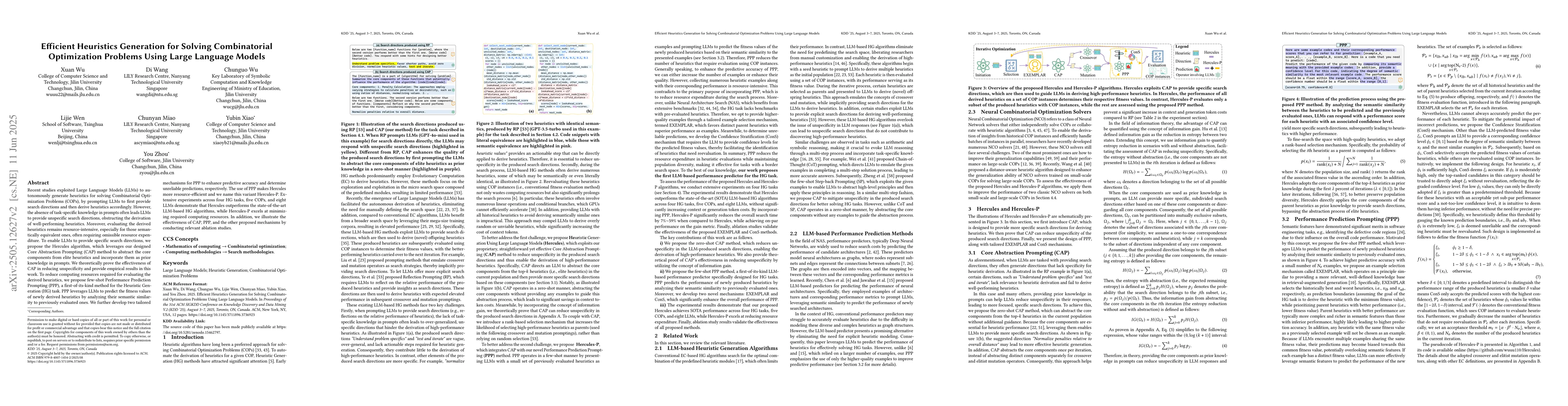 Thumbnail for Efficient Heuristics Generation for Solving Combinatorial Optimization
  Problems Using Large Language Models