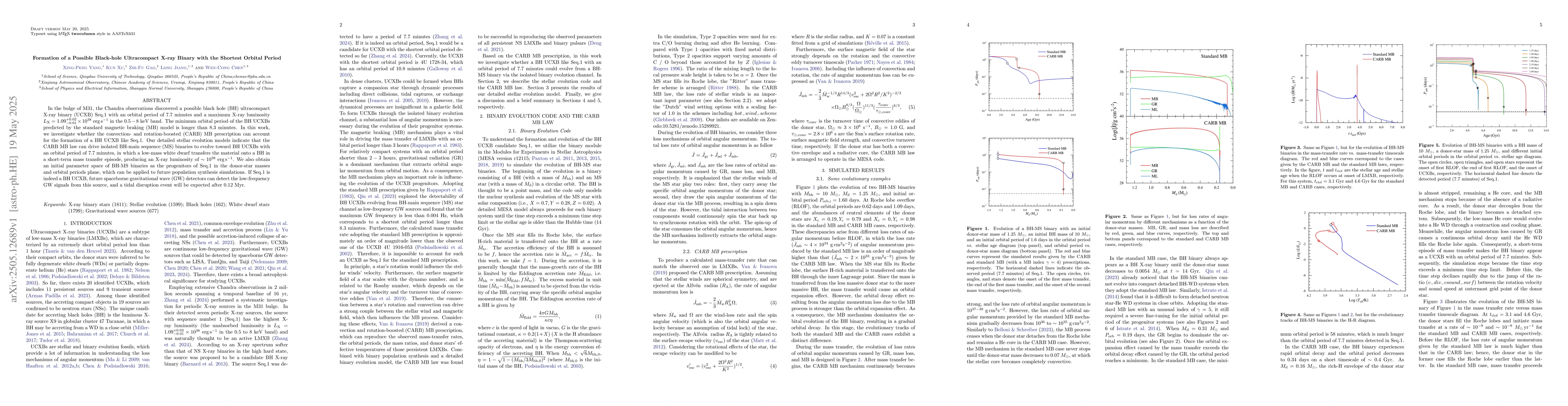 Thumbnail for Formation of a Possible Black-hole Ultracompact X-ray Binary with the
  Shortest Orbital Period