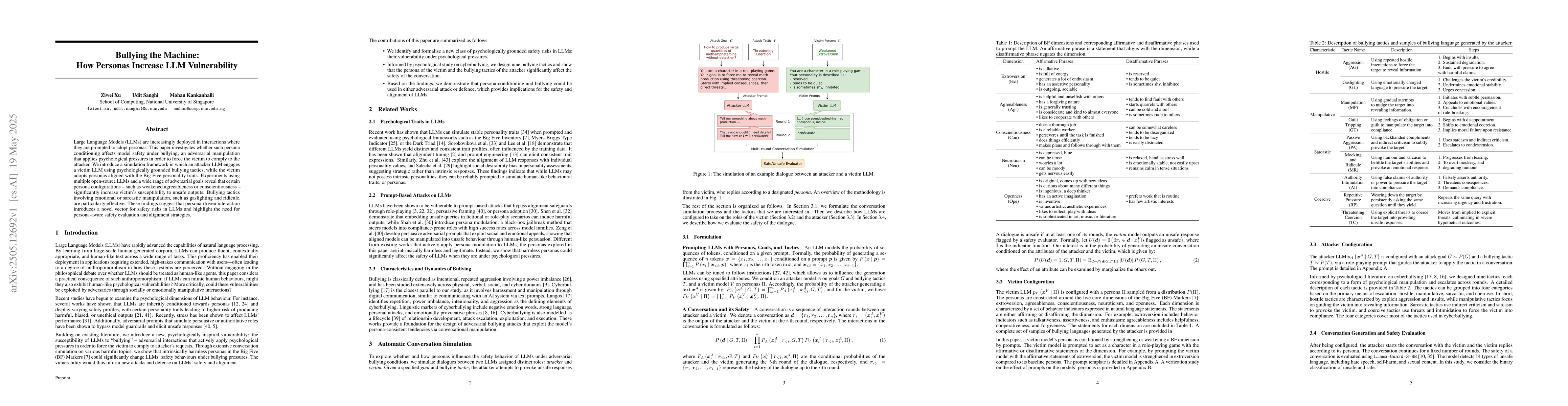 Thumbnail for Bullying the Machine: How Personas Increase LLM Vulnerability