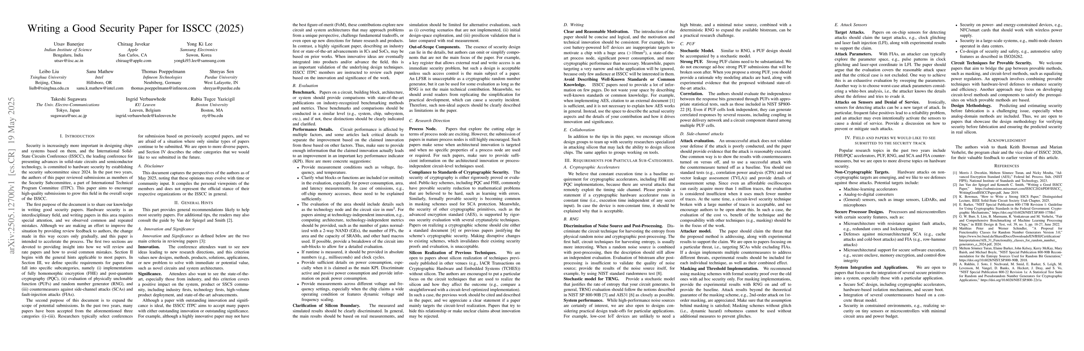 Thumbnail for Writing a Good Security Paper for ISSCC (2025)