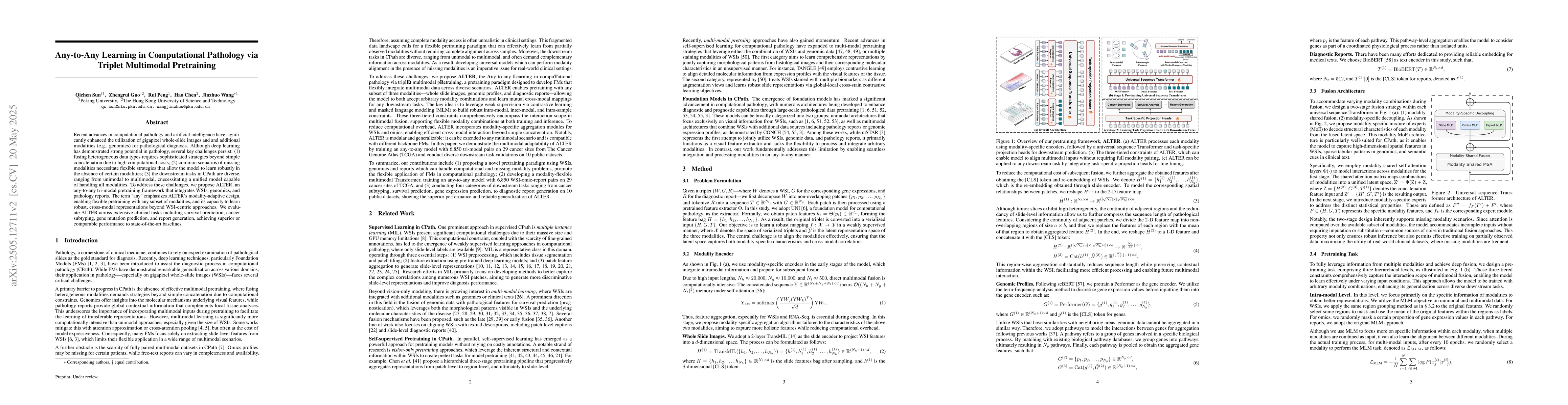 Thumbnail for Any-to-Any Learning in Computational Pathology via Triplet Multimodal
  Pretraining
