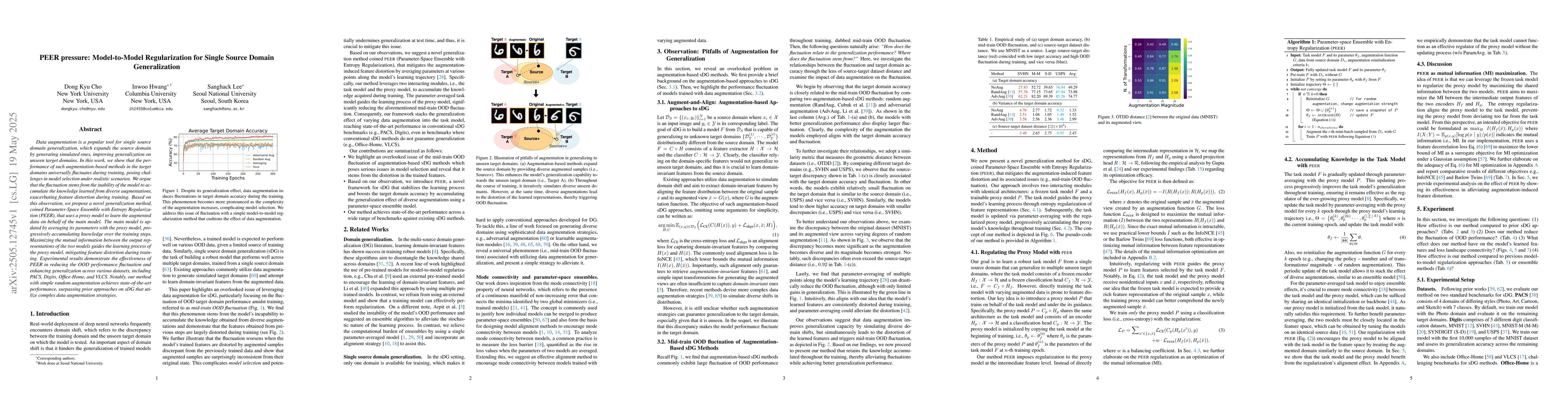 Thumbnail for PEER pressure: Model-to-Model Regularization for Single Source Domain
  Generalization